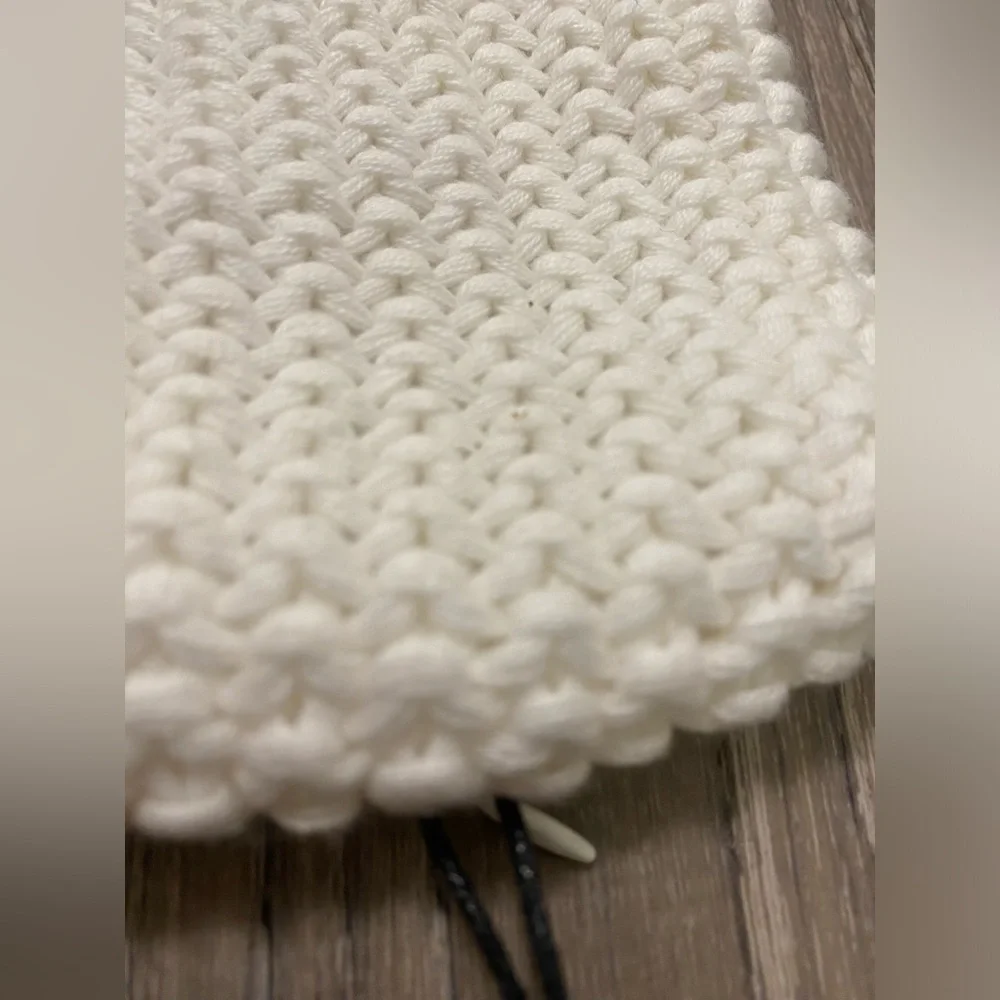 West Elm White Texture Weave Crochet Cotton Pillow Sham 20